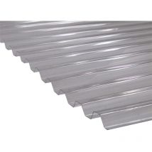 Transparente und gerippte PVC-Platte (Greca). Transparent, L: - 109 cm, L: - 1,5 m