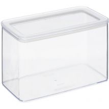 5Five – Lebensmittelbehälter 2L aus Polystyrol – stapelbar, spülmaschinenfest, weiß – 20,1 cm x 10,3 cm x 13,6 cm