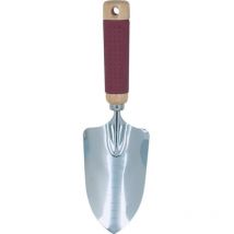 Transplantoir tête large acier chromé 300mm - Manche bois