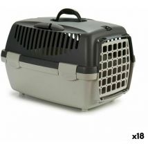 Stefanplast - Transportín antracita gris claro plástico 33 x 30 x 47 cm (18 unidades)