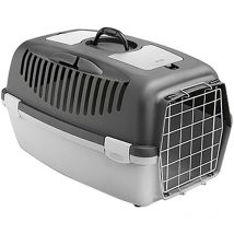 Zolux - Gulliver' Haustiertransportbox mit chiafarbener/dunkelgrauer Tür 48 x 32 x 31 cm