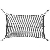Gepäcknetz elastisch 80x50 cm – universelle Passform für Kofferraum, Sitz, Tür, Armaturenbrett, Bodenbelag – inkl. Befestigungsmaterial
