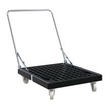 Eurokraftbasic - Rollplatte esb BASICline Rad-Ø 108 mm 500 kg L815 mm B660 mm Polypropylen mit Schiebebügel