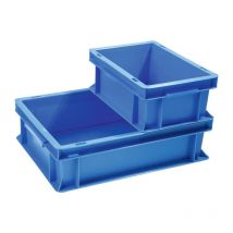 Transportstapelbehälter L300xB200xH120mm blau pp Muschelgriff Seitenwän - Promat
