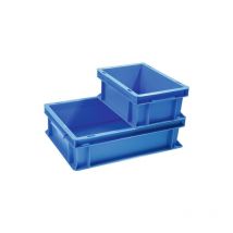 Transportstapelbehälter 80l pp blau Seitenwände geschl. Durchfassgriff Promat