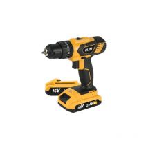 Blim - Trapano a percussione a batteria 16v 2ah - 30nm di coppia massima - 2 velocità 0-400/0-1500 giri/min - include 2 batterie e custodia per il
