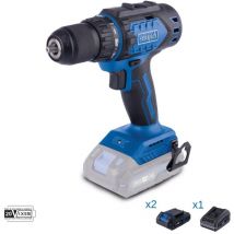 Trapano avvitatore 20v 2 batterie 2.0Ah caricabatteria ixes Scheppach bc-dd60-x