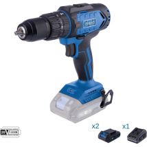 Trapano avvitatore 20v 2 batterie 2.0Ah e caricabatteria ixes Scheppach c-cd45-x