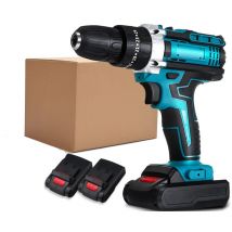 Trapano avvitatore a batteria 20V a 3 velocità con 2 batterie lbtn