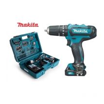 Makita - Trapano avvitatore a batteria c/percussione 10,8V con batteria di riserva e c/accessori HP331DSAX1