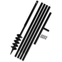 Trapano da Terra con Manico 100 mm Tubo di Prolunga Acciaio 5 m