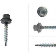 Trapezblechschrauben Anthrazit Verzinkt 4,9 X 35 Mm - 100 Stück