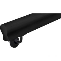 Profilo per serratura per ringhiera per scale 47 x 75 mm - primerizzato nero - 390 cm