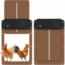 Gabrielle - Trappe de Poulet Automatique, ouvre-Porte poulailler avec capteur de lumière, Poulet Coop pour élever en Toute sécurité, volet électrique