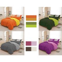 Trapunta piumone double face letto matrimoniale tinta unita - Colore: Grigio