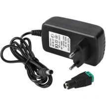 Transformador 12VDC 2A 24W con enchufe interior IP20 + Conector tira led