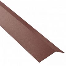 Mccover - Traufblech für Dachpfannenplatten aus verzinktem Stahl, matt lackiert l 1,20 m - Farbe - Rotbraun matt, Länge - 1,20 m - Rotbraun matt