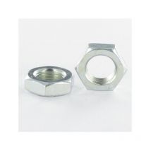 Ecrou hexagonal bas hm/contre Ecrou M12 Pas à gauche Acier zingué-1 piece