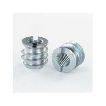Insert fileté bois fendu Acier zingué M8 14X17-30 pièces
