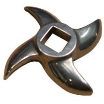 Couteau hachoir à viande n° 8 – Acier inoxydable – Electroménager – 4 lames de coupe – TRE SPADE