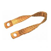 Treccia di massa flessibile in rame 500mm sezione 50mm² fori ø 12,5mm