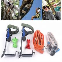 Tree Climbing Tools Stainless Steel Tree Climbing Tool with Single Safety Strap and Orange Rope, Tree Climbing Spikes Set for Tree Climbing, Rock