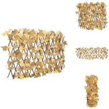 Treillis de feuille d'érable artificiel extensible 180x60 cm - Clôture Fleurie - Panneau De Clôture - Clôture Extensible - Clôture Design - Intimité