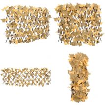 Treillis de feuille d'érable artificiel extensible 180x60 cm - Clôture Fleurie - Panneau De Clôture - Clôture Extensible - Clôture Design - Intimité