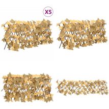 Treillis de feuille d'érable artificiel extensible 5 pcs - Clôture D'extérieur - Fenêtre Decorative - Pare Brise - Privacy Screen - Décoration Murale