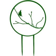 Lntyq Treillis de jardin pour plantes grimpantes en prunier - Supports ronds pour plantes grimpantes (vert 1 pièce)