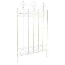 Décoshop26 - Treillis de jardin support plantes grimpantes décoration métal blanc 100003883