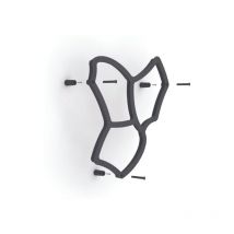 Treillis plante grimpante en lot de 3 - 40x45 cm - Gris anthracite