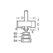 Trend - 46/39X1/4 bearing guided 35MM rebater