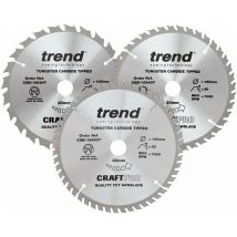 CraftPro con lame Media e Media/Fine Lame per sega Finish tct, per seghe circolari Dewalt DC390, DWE007, DCS391, DC391N, 165 mm x 24 e 40 denti x 20