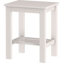 Table de chevet en mélaminé blanc – Matières, Largeur, Hauteur, Longueur, Nombre de tiroir(s), Style – TREND