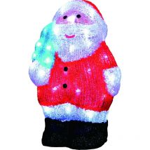 Trendline - led Acrylfigur Weihnachtsmann 31,5 x 15 cm kaltweiß Außen mit Timer Acrylfigur