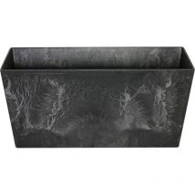 TrendLine Blumenkasten Ella mit Drainage schwarz 17x17cm Blumenkasten Blumentopf