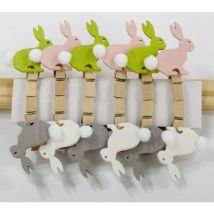 Trendline - Clips Osterhase 12 Stück Osterdekoration Ostern Frühling Hase Deko