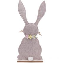 Dekofigur Osterhase 45 cm braungrau Osterdeko Hasendeko - Trendline