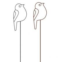 TrendLine Gartenstecker Metall Vogel sortiert 115 cm Gartenstecker