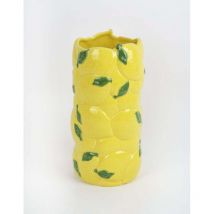 Vase Keramik Zitrone 24 x 13 x 13 cm gelb Blumenvase - Trendline
