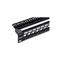 TC-KP24 panel de parcheo 1U - Bahía de entrada (Negro, Acrilonitrilo butadieno estireno (abs), spcc, 1U, 483 mm, 45 mm, 10 mm) - Trendnet