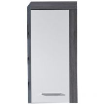 Trendteam - Armadietto da Parete Miami Bianco e Grigio Fumo