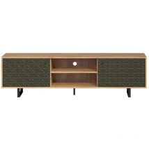 Sentra tv Tisch grün, Eiche dekor.