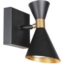 Aplique de pared - Preto - negro - metal - ø 9cm - Anne Lighting