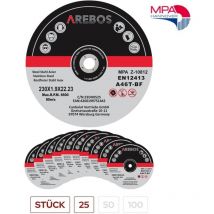Arebos Trennscheiben 230 mm x 1,9 mm 25 Stück inox Edelstahl Metall Flexscheiben