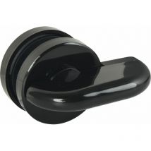 Eco Überwurfriegel wc (Trennwand) mit Notöffnung über Vierkantdorn 8mm schwarz