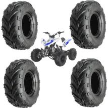 Ecovelo - treno 4 gomme 16X8-7 16/8.00-7 pneumatici union copertoni per atv mini quad rinforzati 4 p.r.