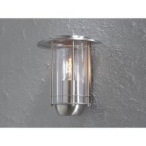 Moderne Außenwandleuchte TRENTO aus Edelstahl und Acrylglas, Höhe 25cm