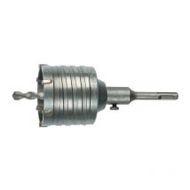Heller - Trépan à percussion d. nominal 80 mm longueur totale 120 mm pour prises de distribution tige SDS-Plus